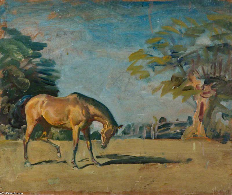 A Horse In A Landscape — Sir Alfred James Munnings
