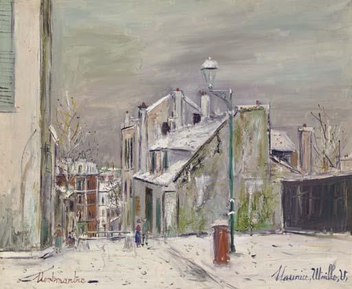Mimi Pinson's House Under Snow — Maurice Utrillo