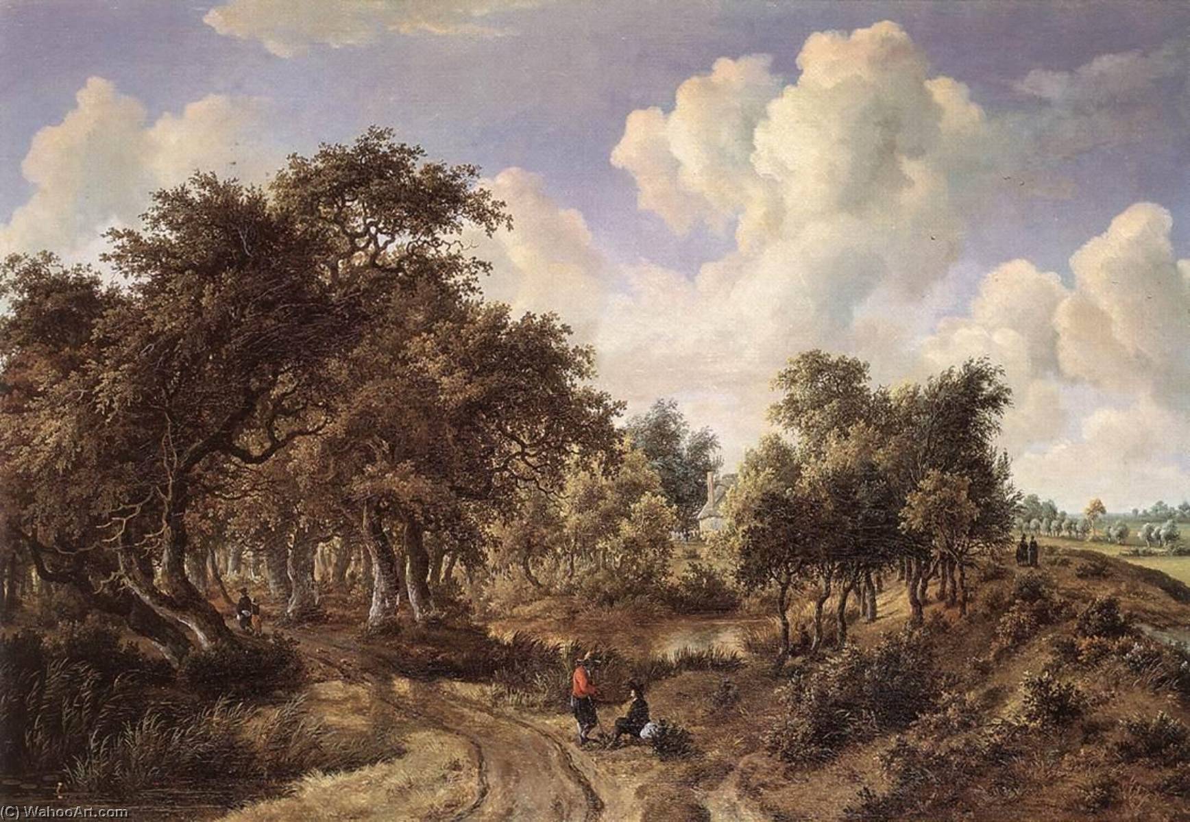 A Wooded Landscape — Meyndert Hobbema