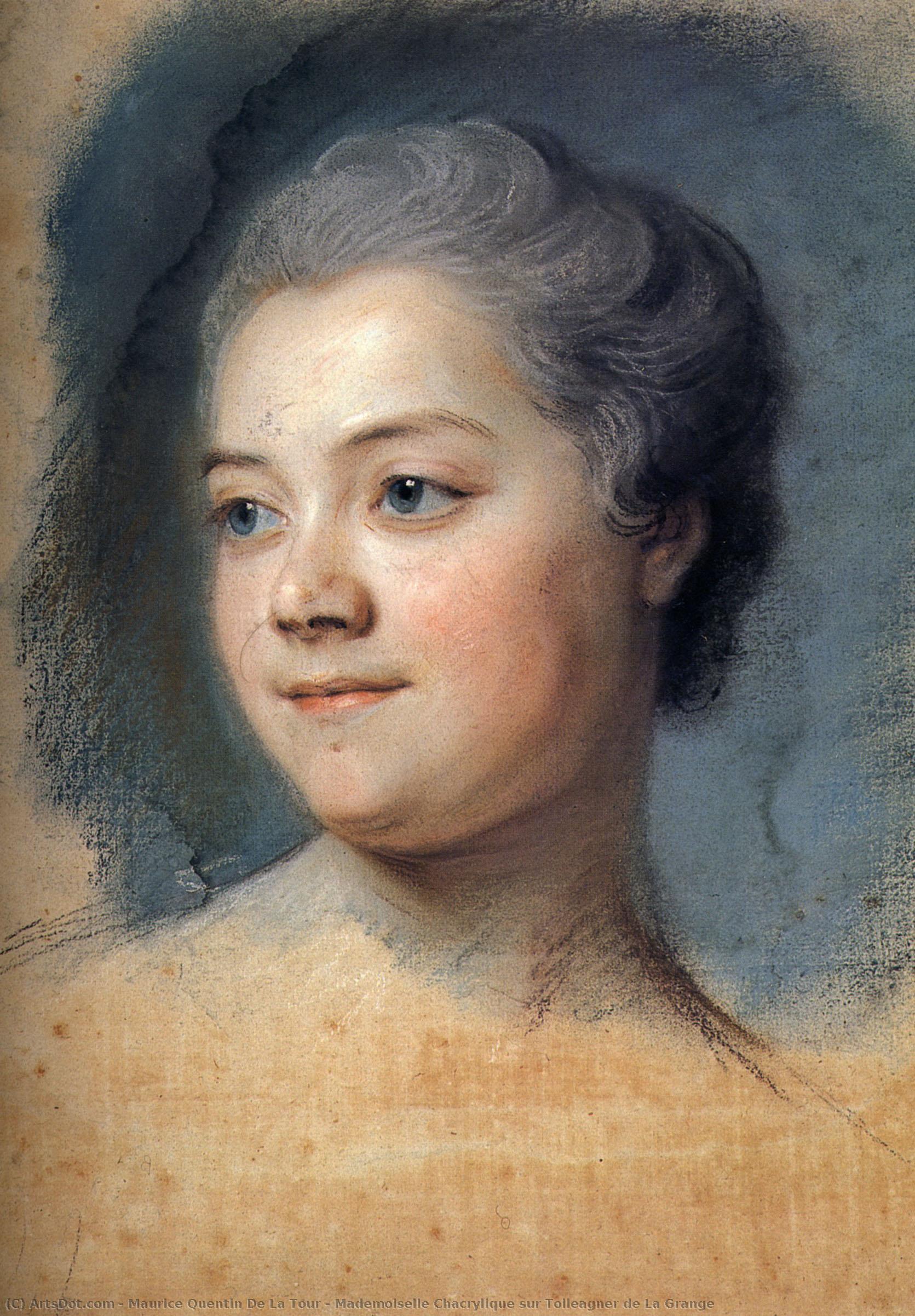 Mademoiselle Chacrylique Sur Toileagner De La Grange — Maurice Quentin De La Tour