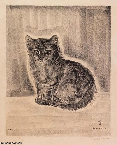 Chat Assis — Léonard Tsuguharu Foujita