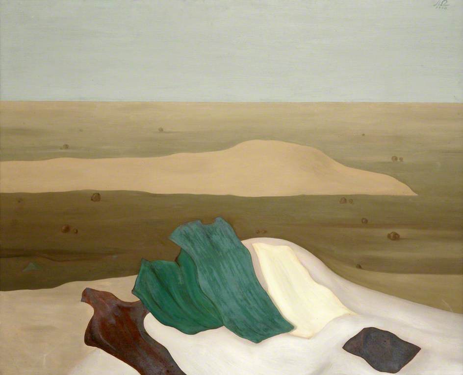 Green And Yellow Hankies With Landscape — Albert Reuss