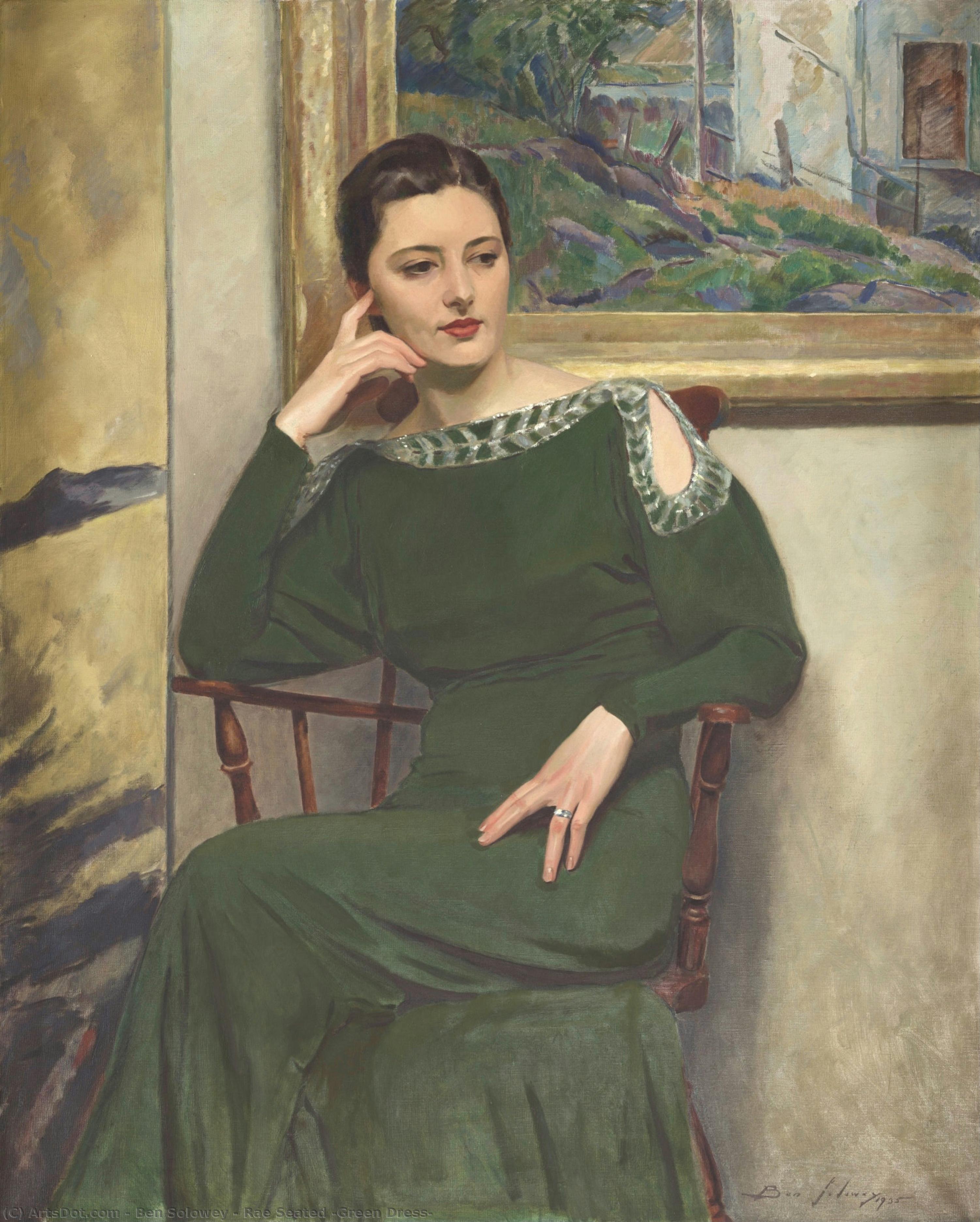 Rae Seated (green Dress) — Ben Solowey
