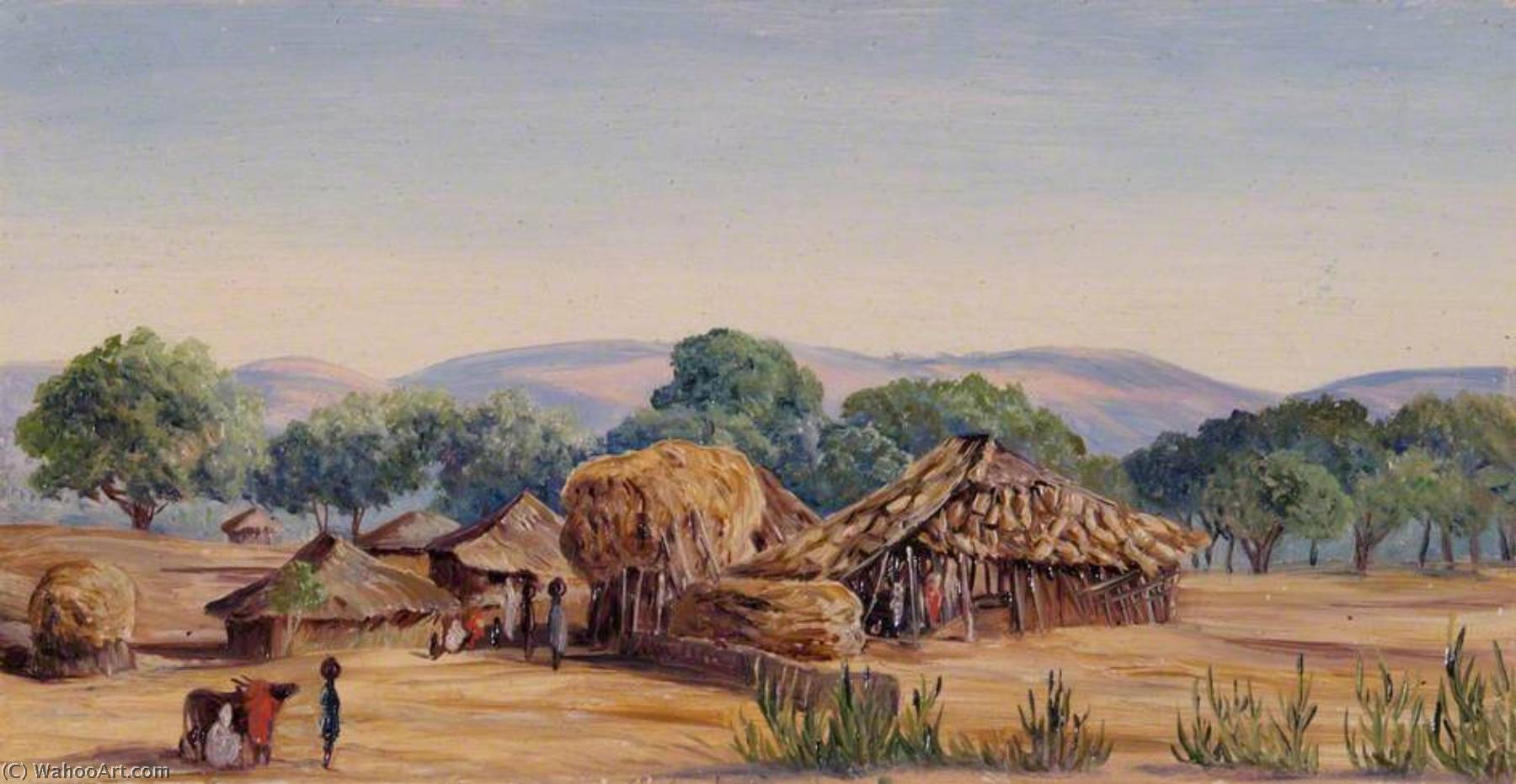 Farm Near Karlee, Indien — Marianne North