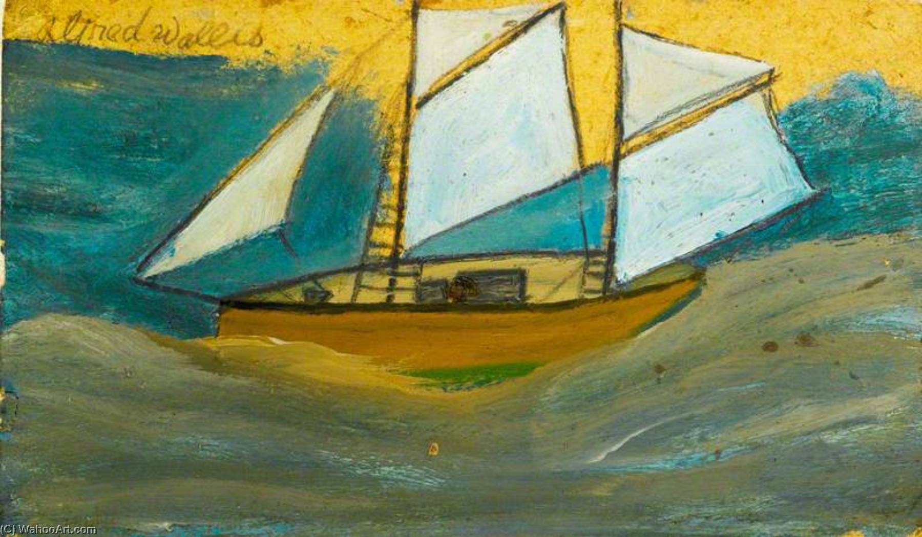 Ship In Rough Sea — Alfred Volis