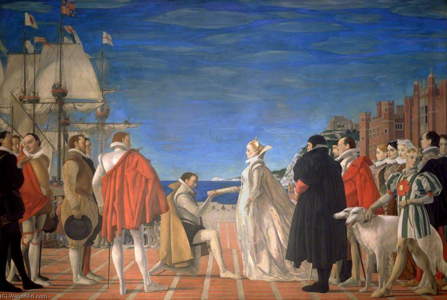 Elizabeth I Commissions Raleigh To Sale For America, 1584 — Alfred Kingsley Lawrence