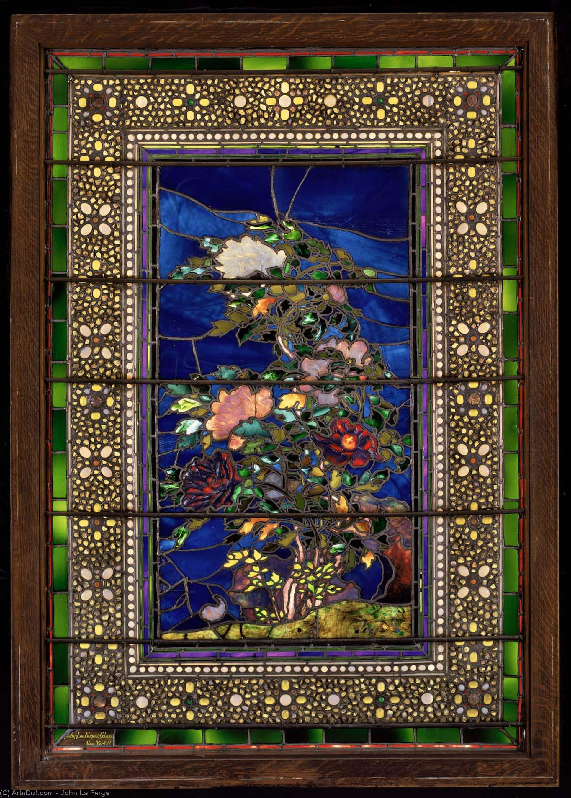 Pfingstrosen Im Wind (auch Bekannt Als Pfingstrose Im Wind) — John La Farge