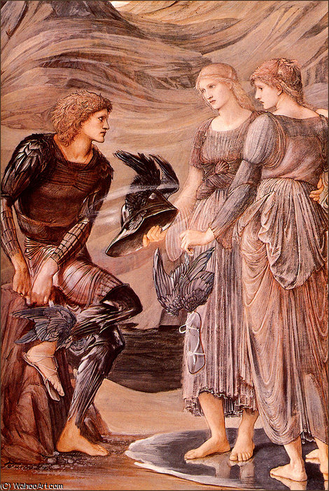 The Arming Of Perseus (detail) — Edward Coley Burne-jones