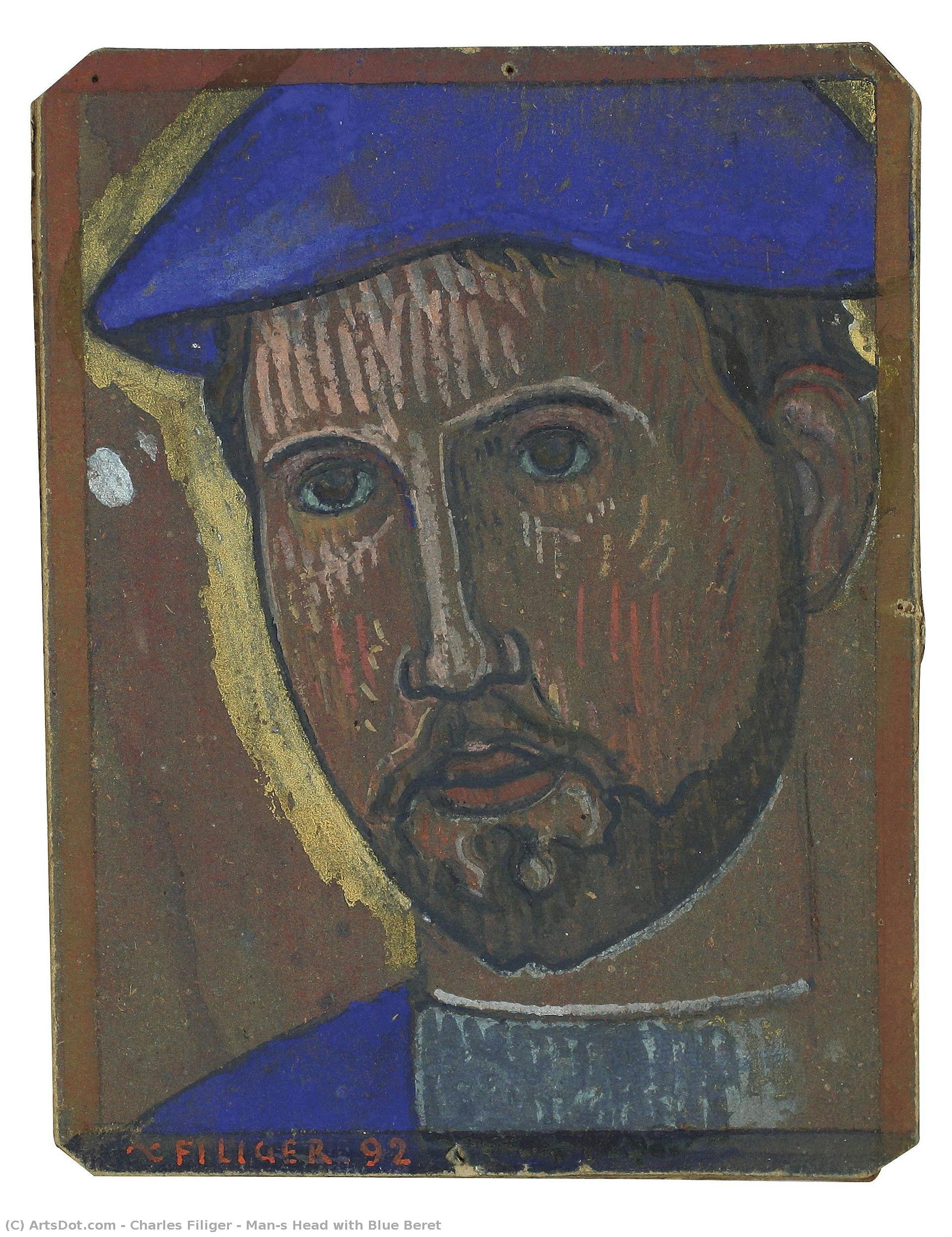 Man’s Head With Blue Beret — Charles Filiger