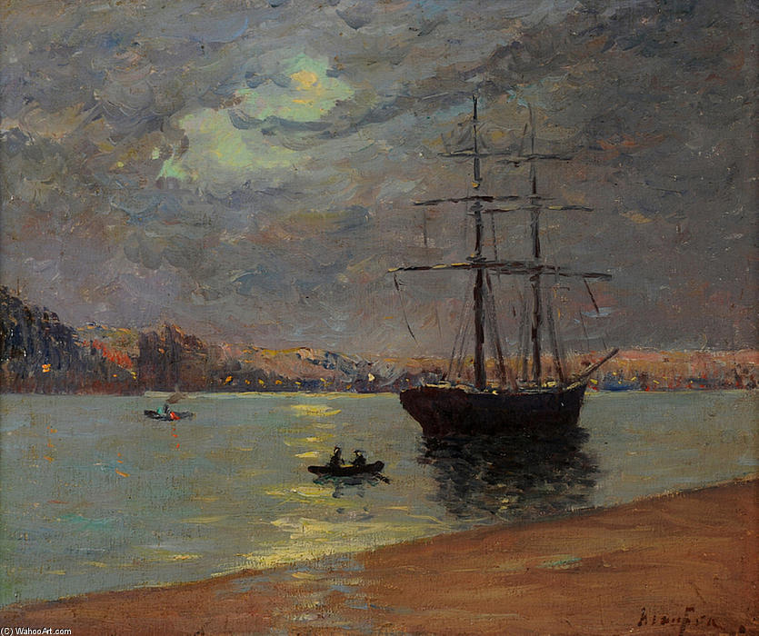 Evening Fog Over Nantes — Maxime Emile Louis Maufra