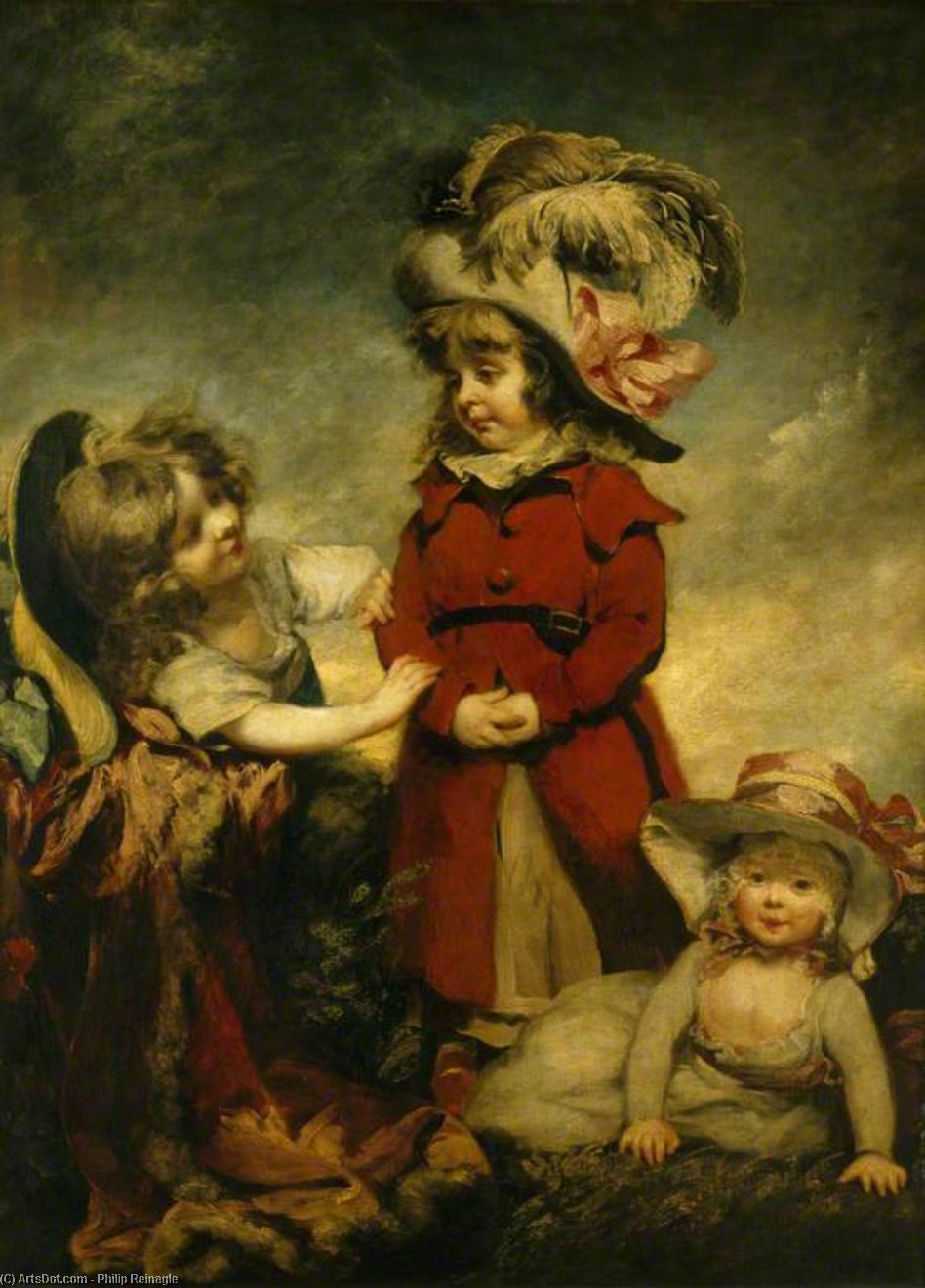 Three Children Dressing Up — George Philip Reinagle
