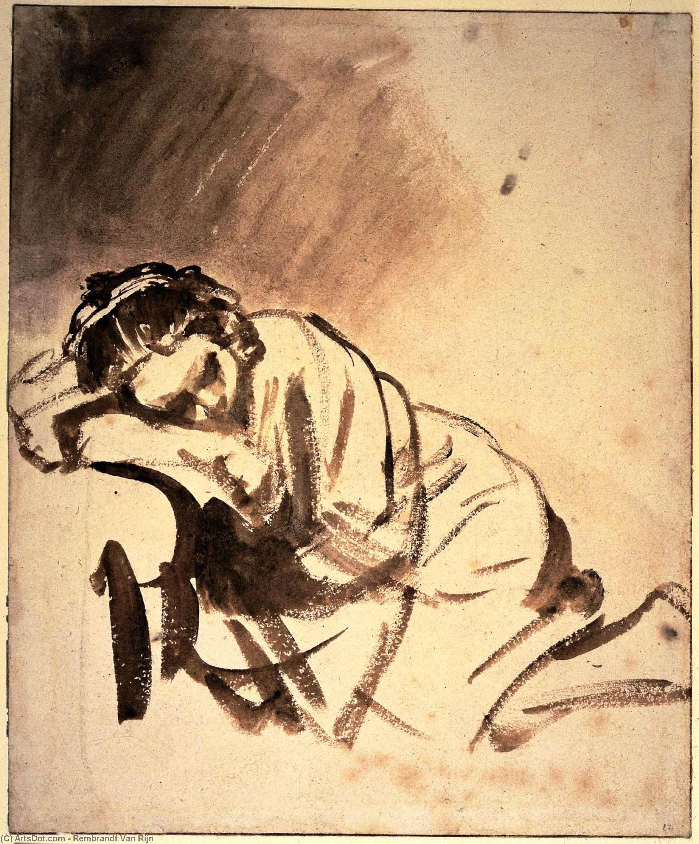 Hendrickje Sleeping — Рембрант