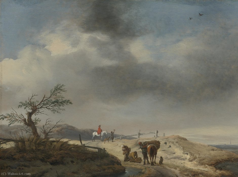 Dune Landscape With Figures — Pieter Wouwerman