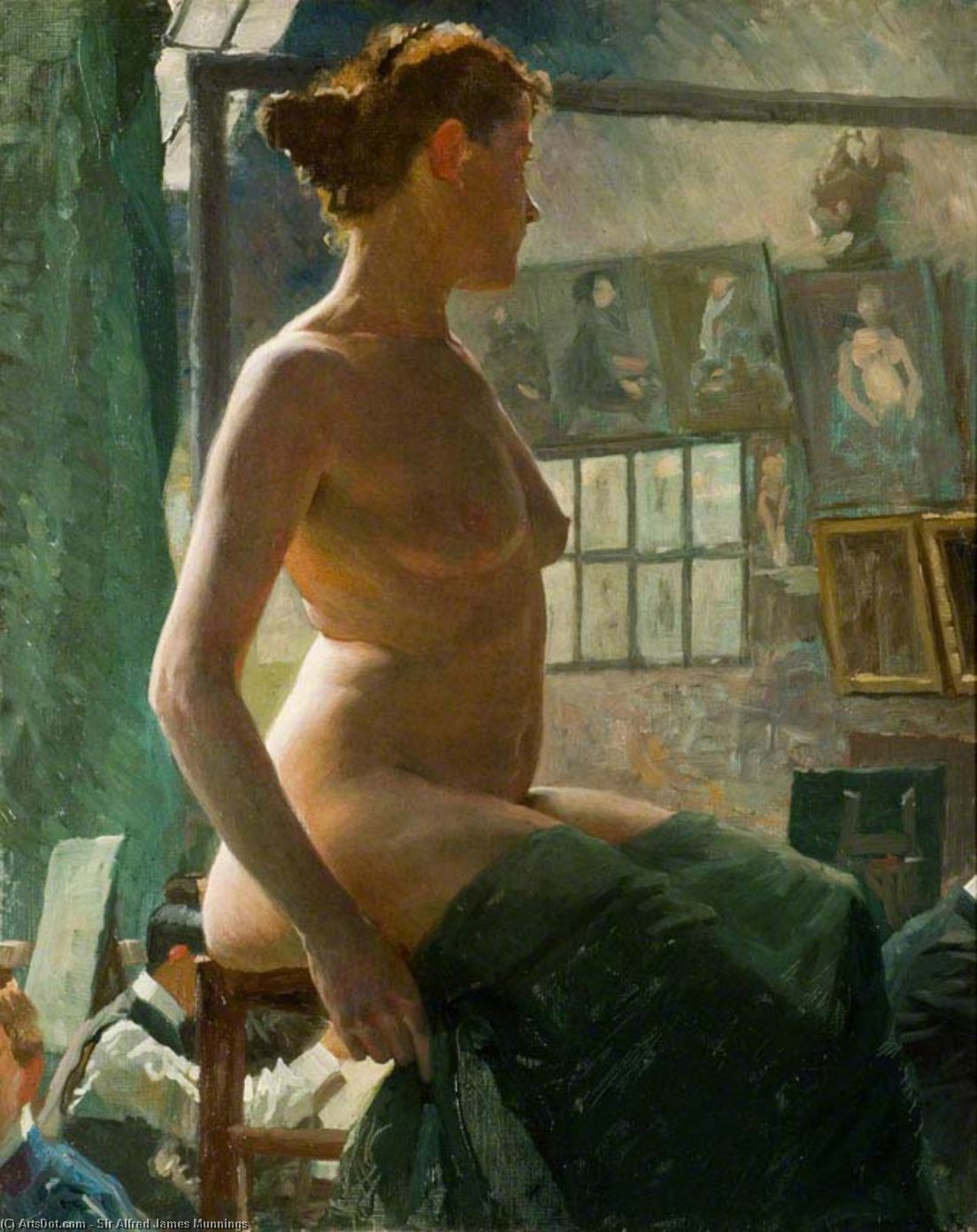 A Female Nude Seated At Julian's Atelier, Rue Du Dragon — Алфред Џејмс Менингс