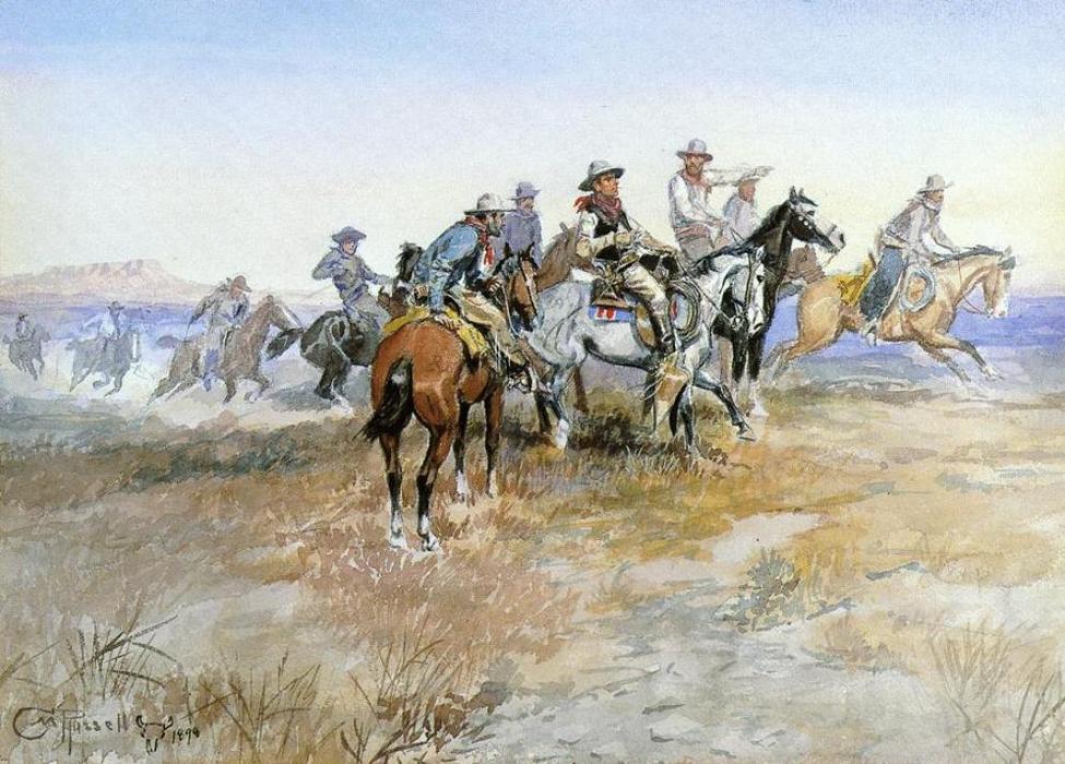 Start Of Roundup — Charles Marion Russell