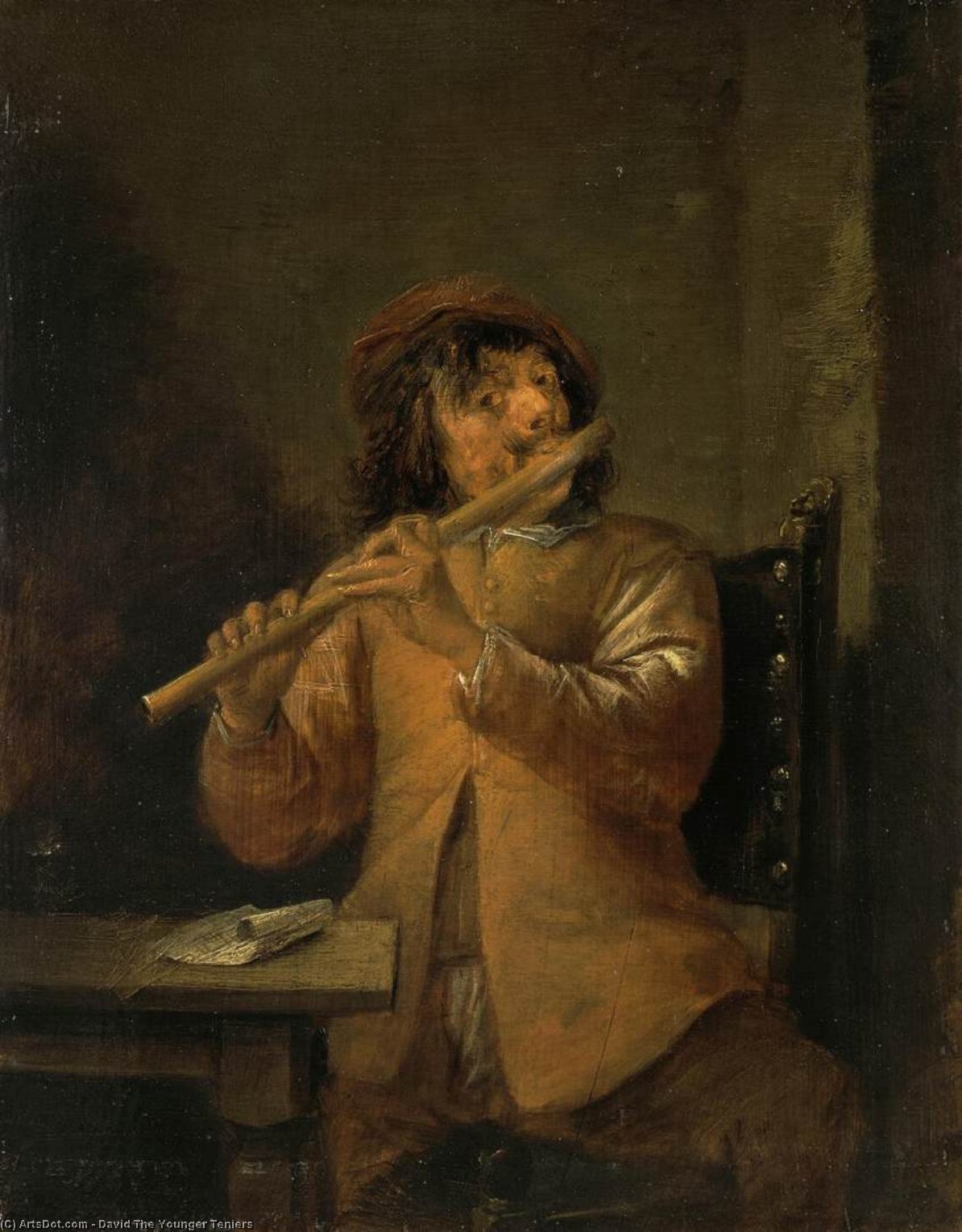 The Flautist — David Teniers The Younger
