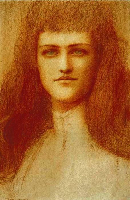 Head Of A Young English Girl — Fernand Khnopff