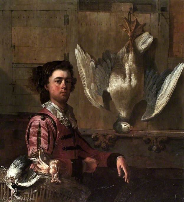 Portrait Of A Man With Dead Birds — Abraham Danielsz Hondius