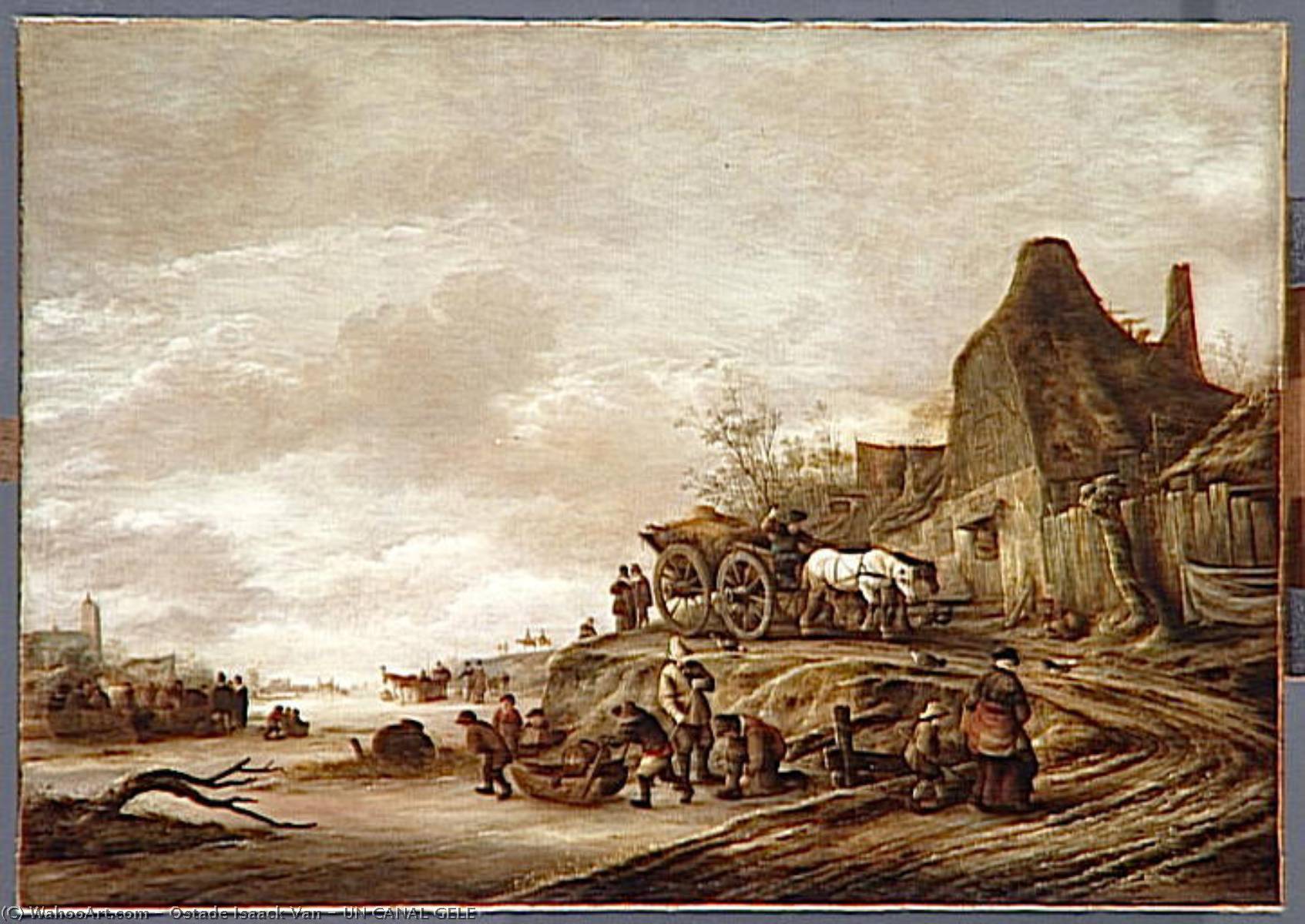 Un Canal Gele — Ostade Isaack Van