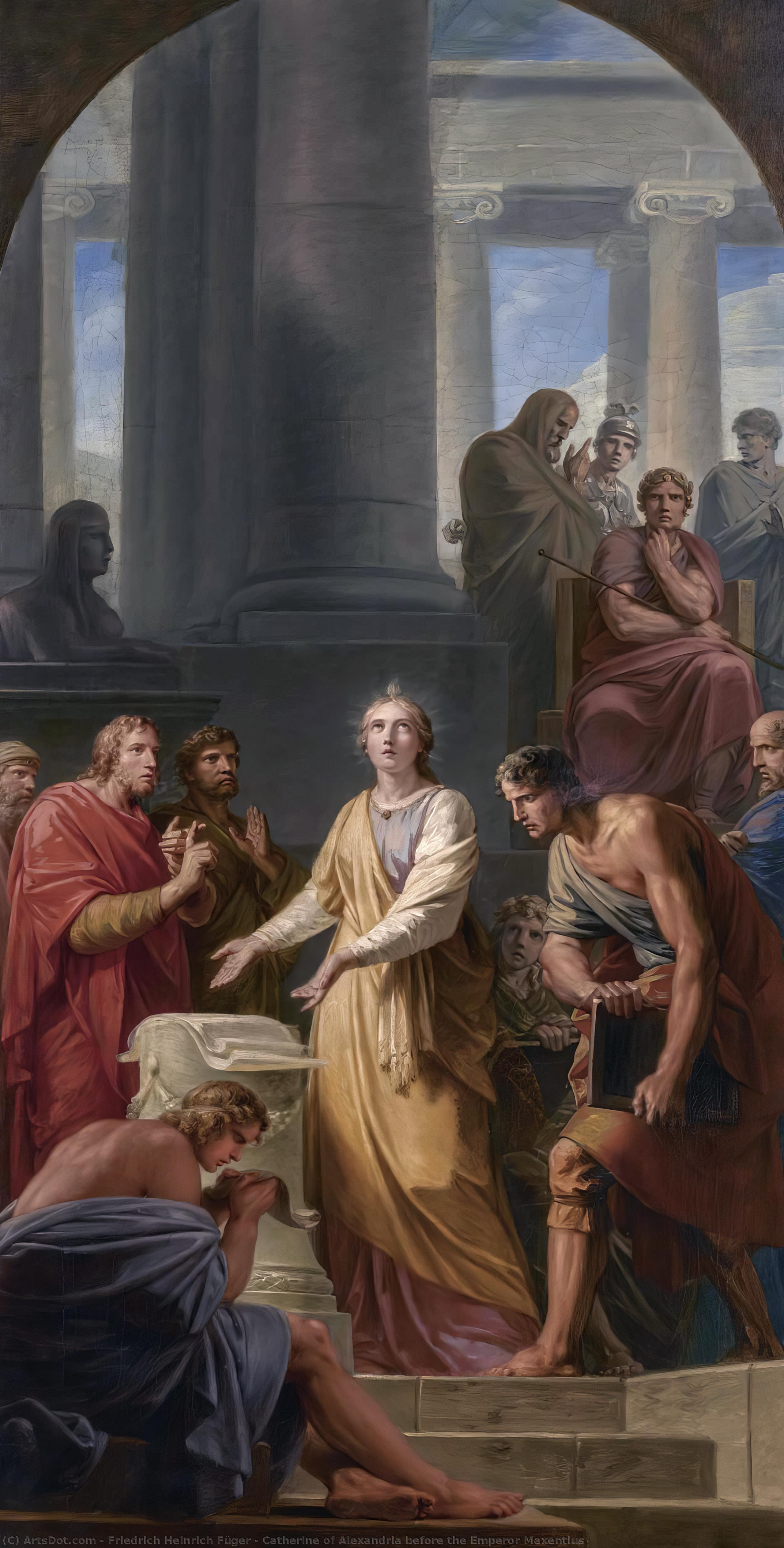 Catherine Of Alexandria Before The Emperor Maxentius — Friedrich Heinrich Füger