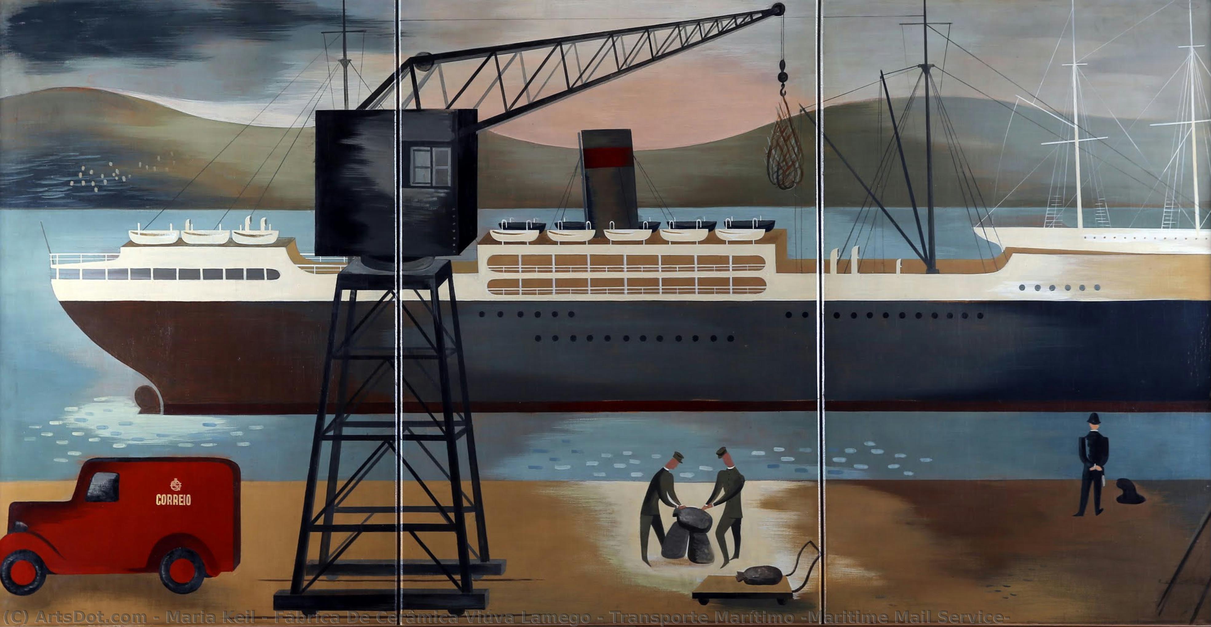 Transporte Marítimo (maritime Mail Service) — Maria Keil / Fábrica De Cerâmica Viúva Lamego