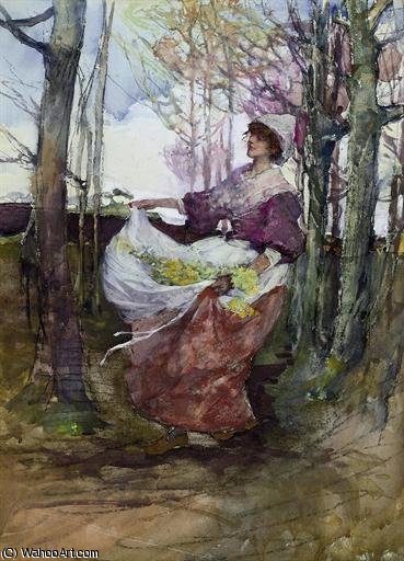 An Apron Full Of Flowers — Elizabeth Adela Stanhope Forbes