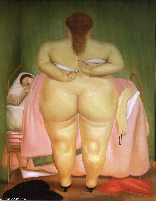 Femme Agrafant Son Soutien-gorge — Fernando Botero