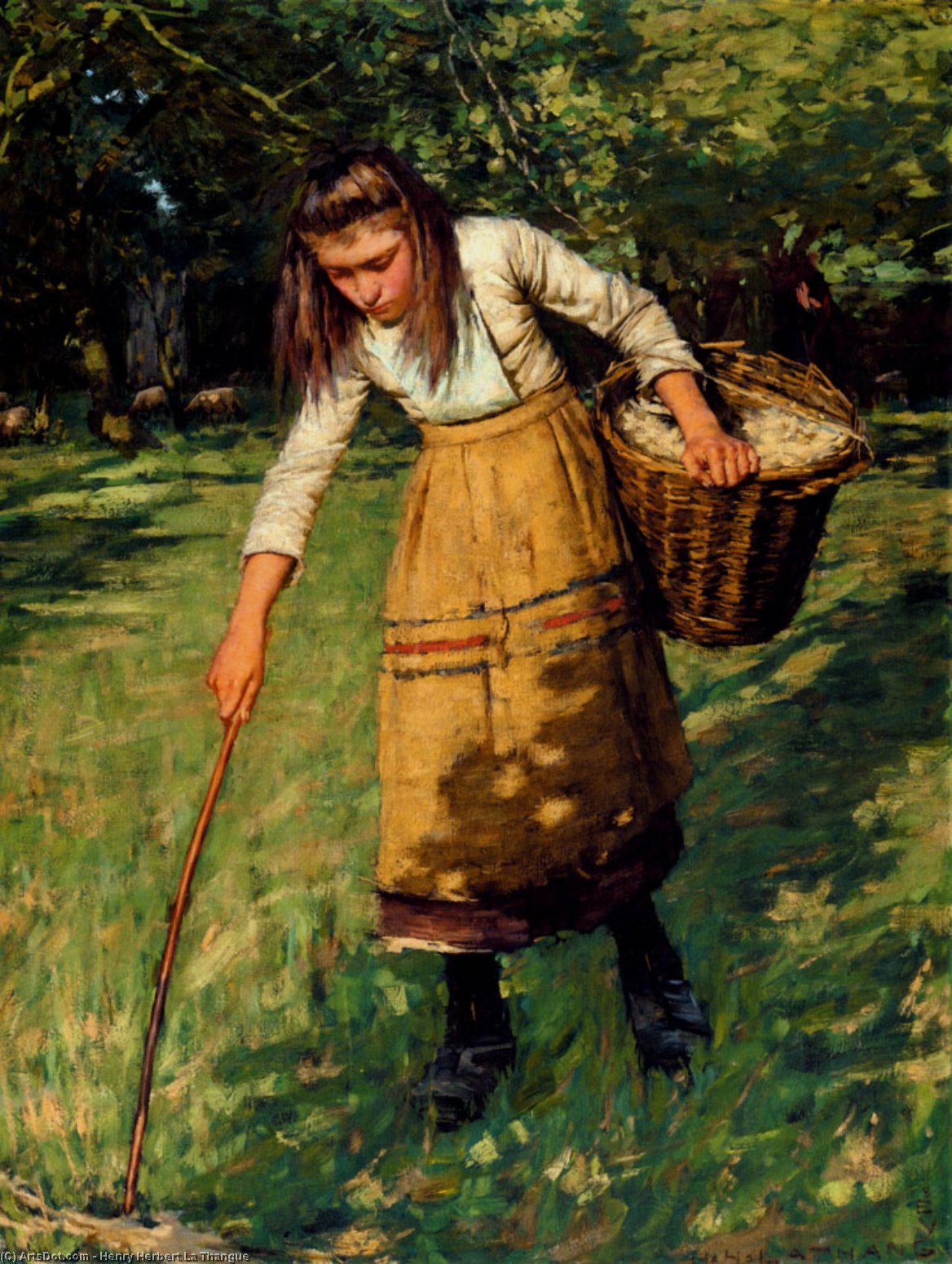 The Wool Gatherer — Henry Herbert La Thangue