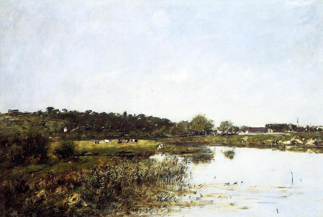 On The Banks Of The Touques — Eugène Louis Boudin