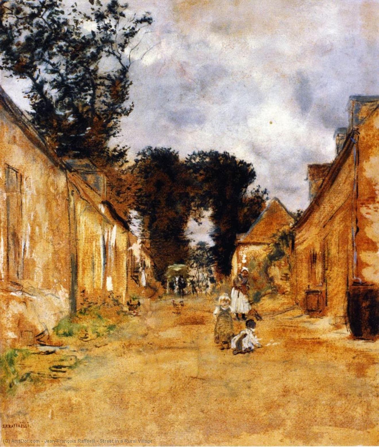 Street In A Rural Village — Jean-françois Raffaelli