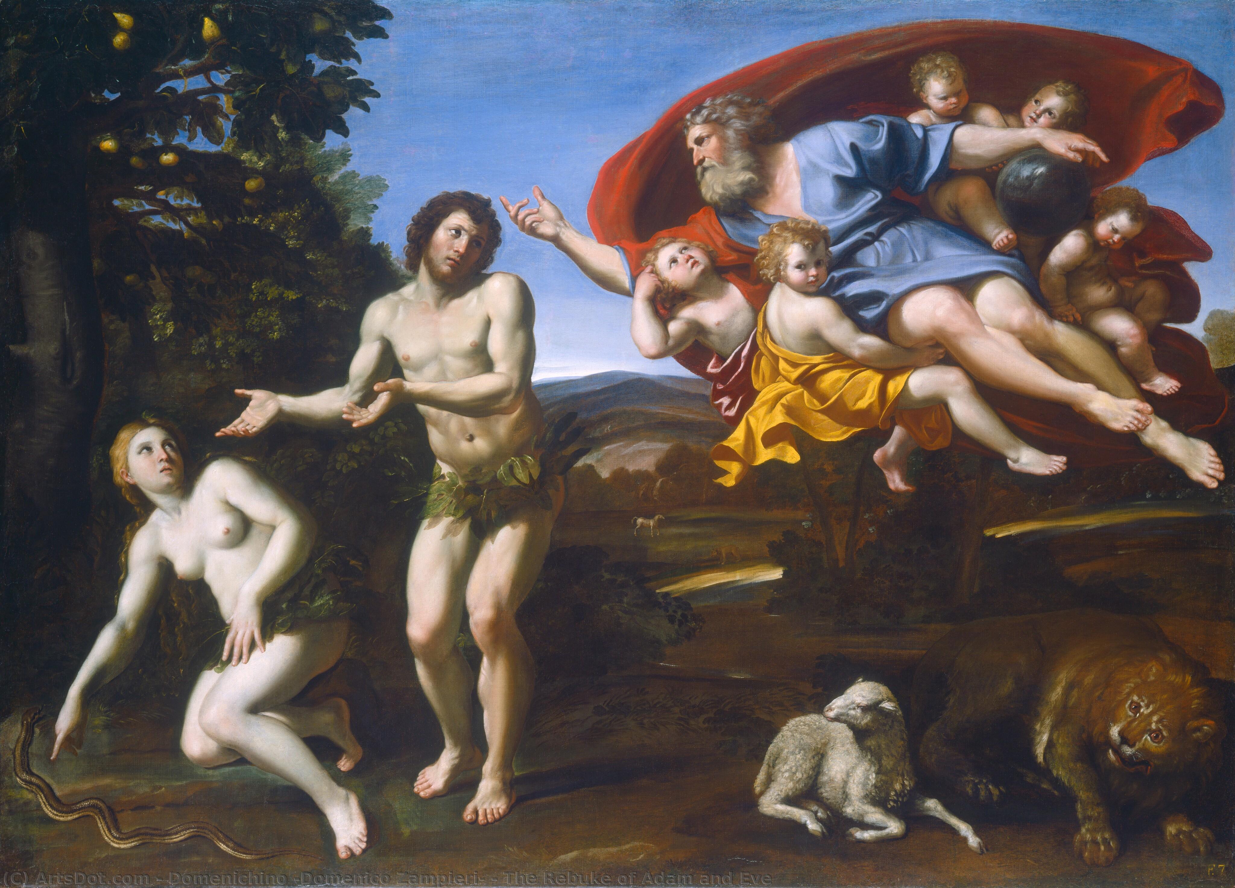 The Rebuke Of Adam And Eve — Domenichino (domenico Zampieri)
