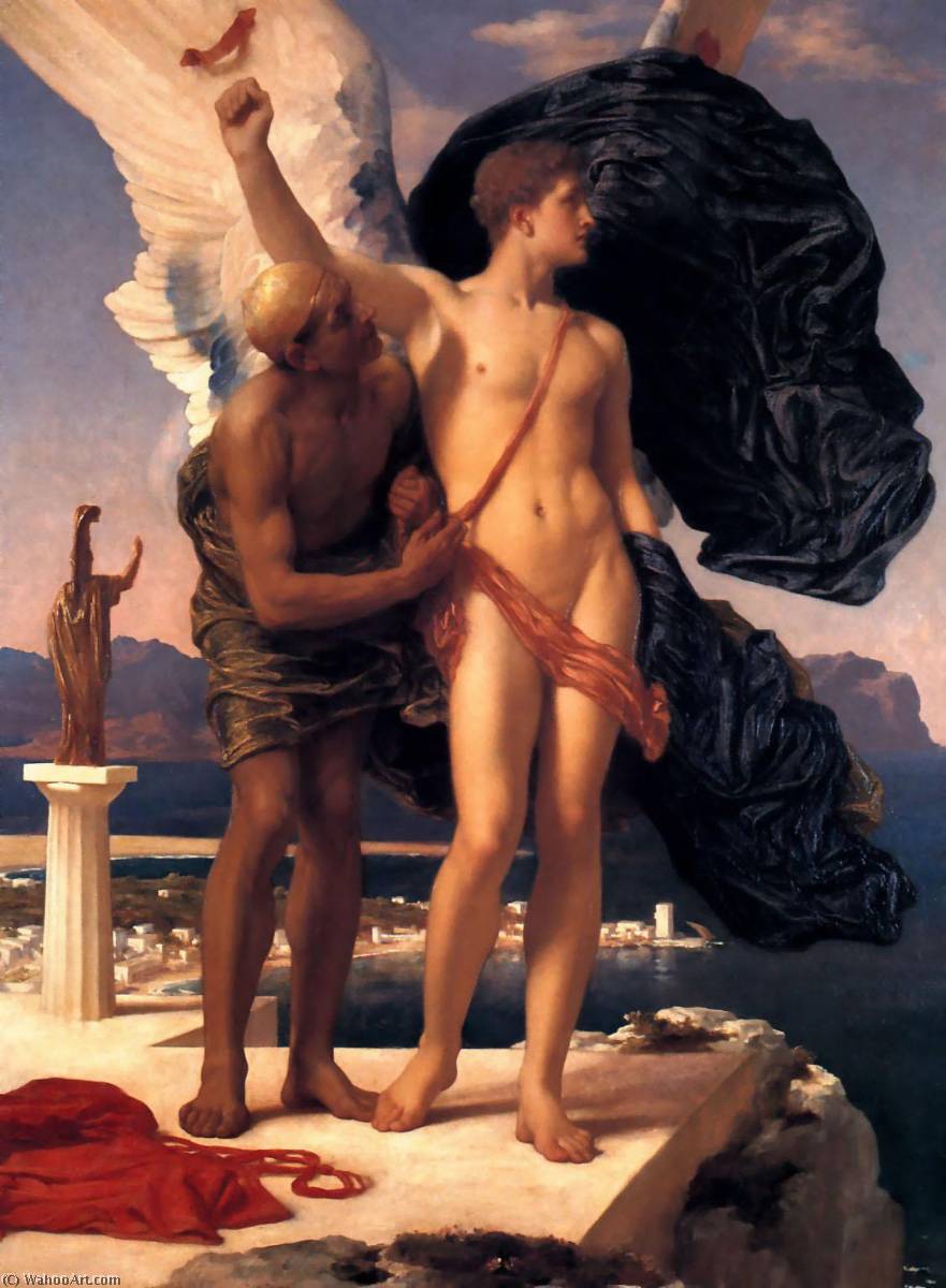 English Icarus And Daedalus Français Icare Et Dédale Italiano Dedalo E Icaro — Sir Frederic Lord Leighton