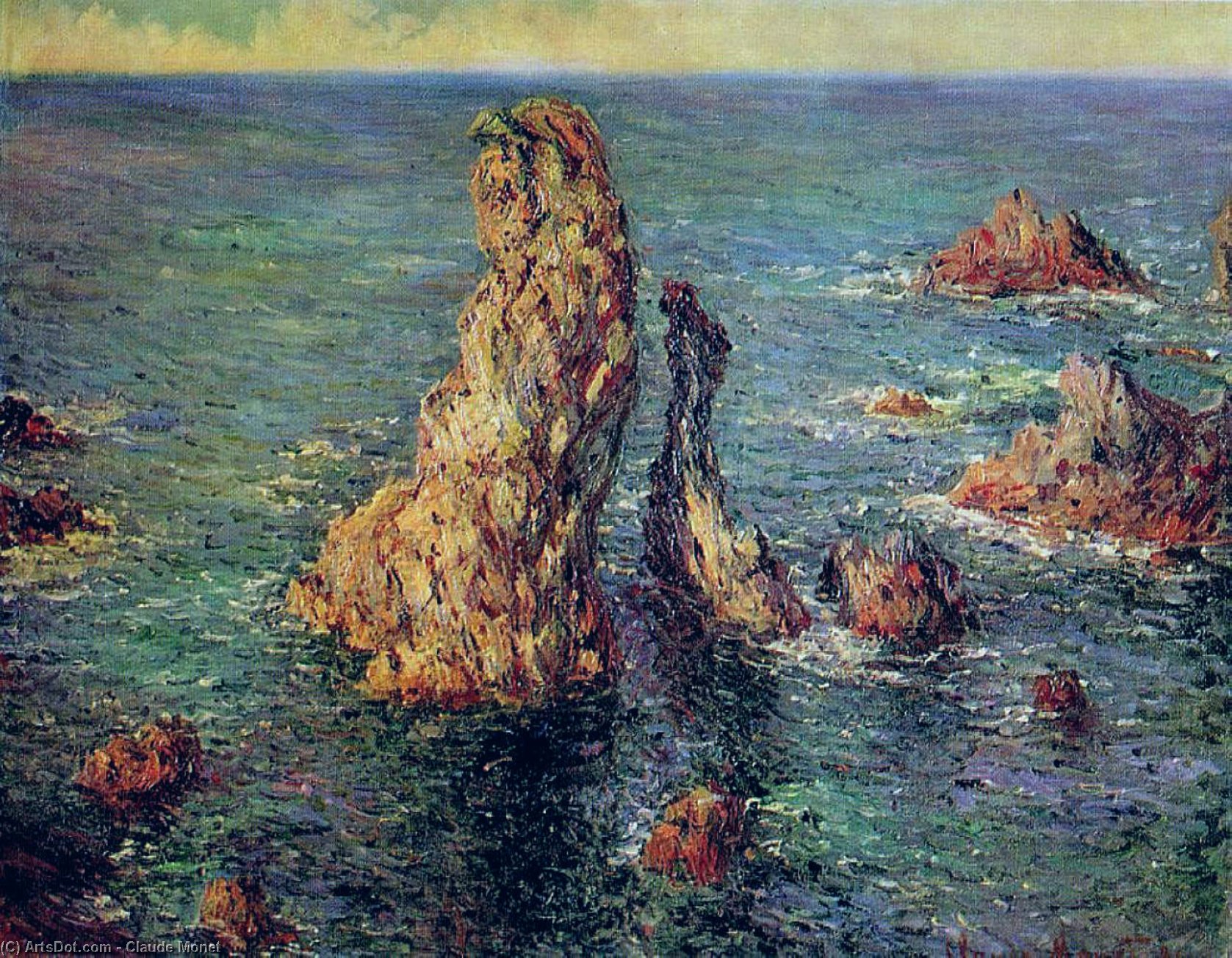 The Pyramids At Port-coton — Claude Monet