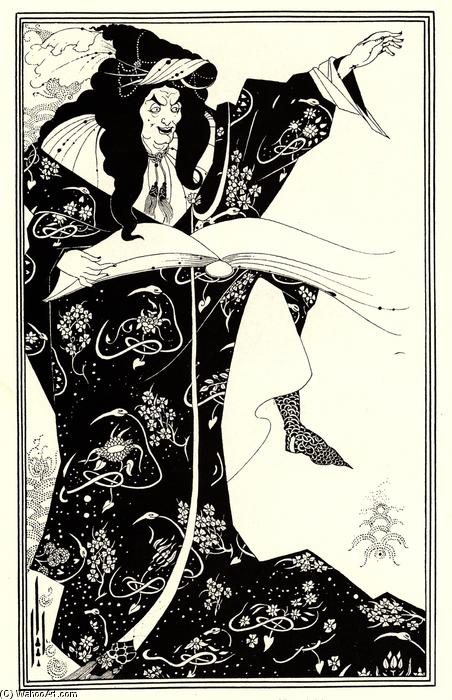 Design For A Frontispiece To 'virgilius The Sorcerer' — Aubrey Vincent Beardsley