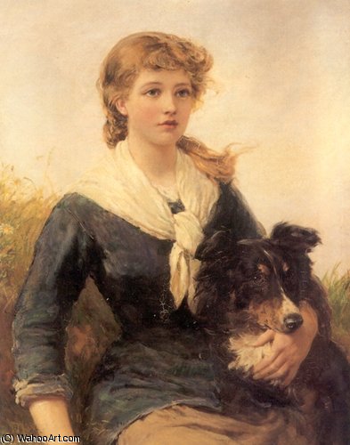 The Good Companion Girl And Her Collie — Heywood Hardy