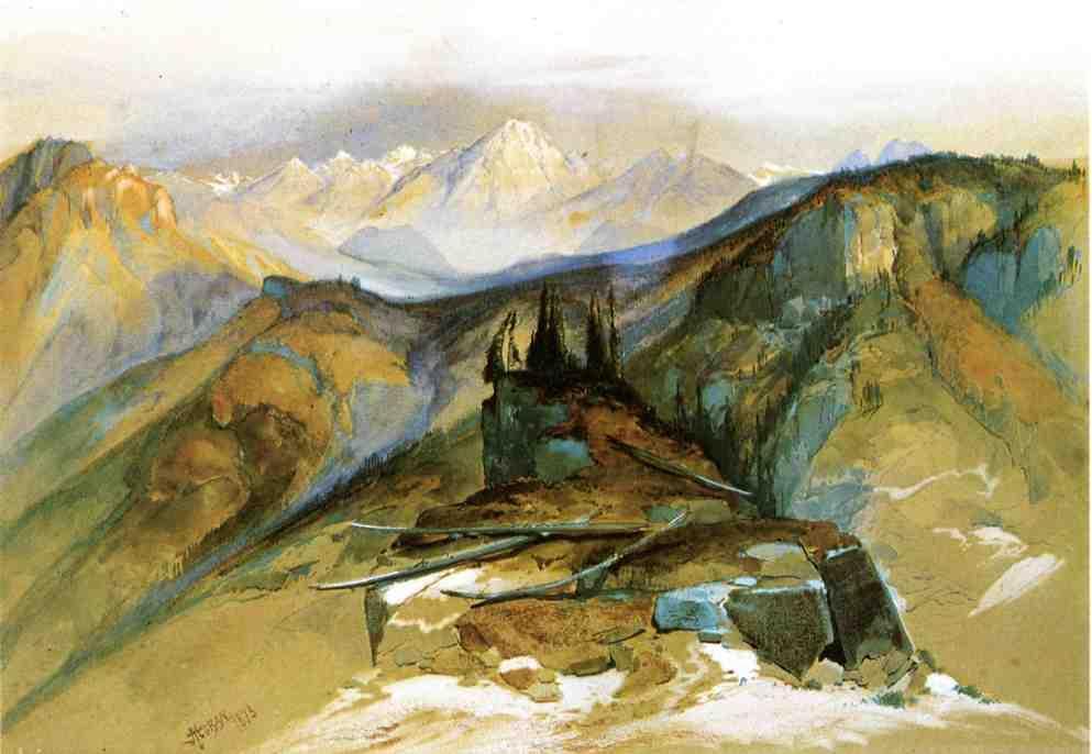 Distant Peaks — Thomas Moran