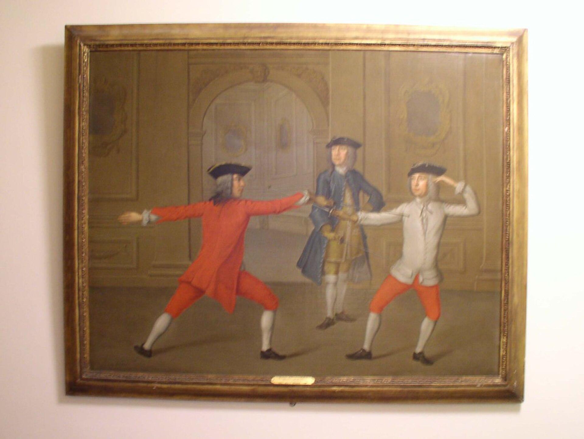 Thomas Hollis V (1720-1774), Fencing With Mr. J. Martin And His Son — Джон Рамадж