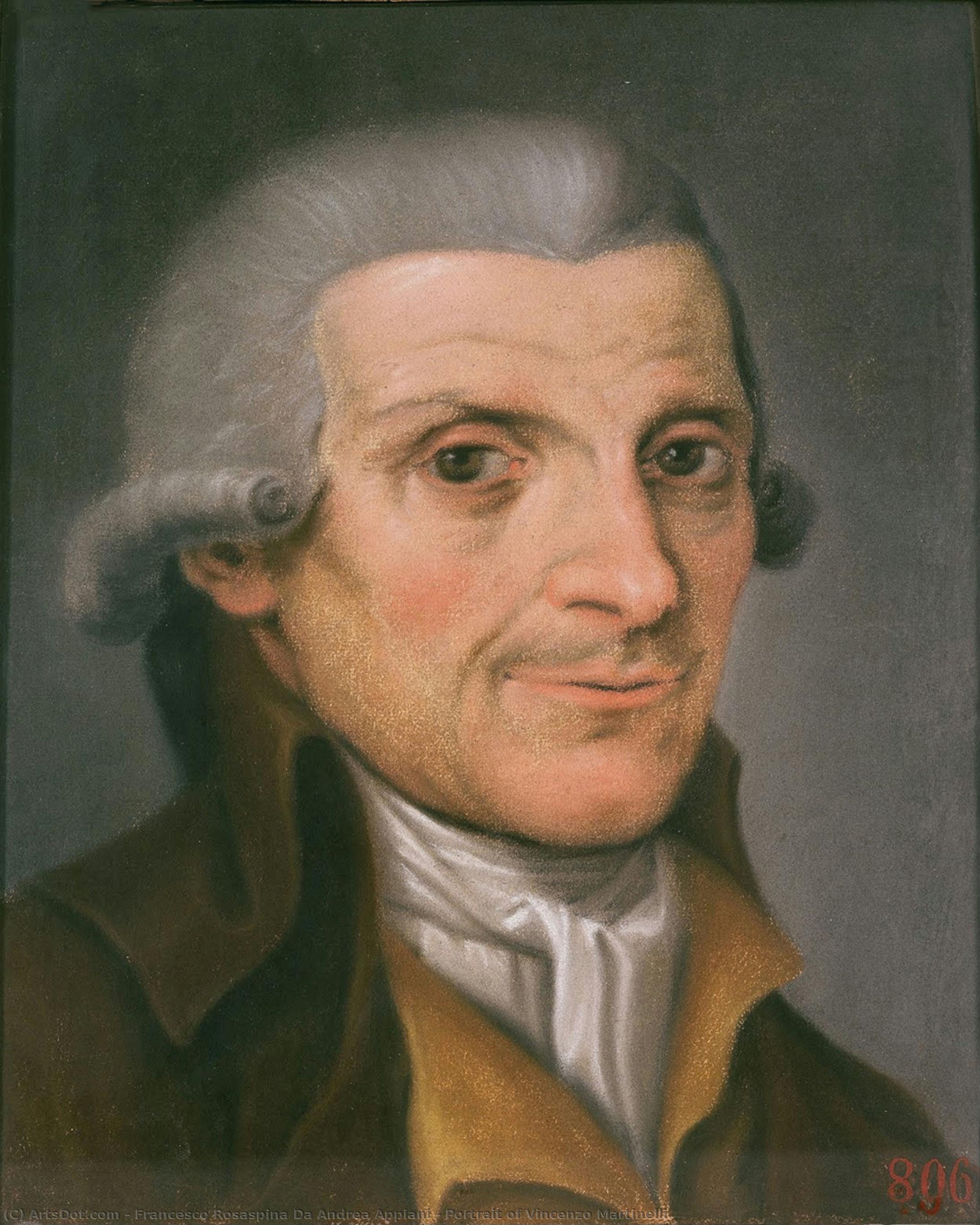 Portrait Of Vincenzo Martinelli — Francesco Rosaspina Da Andrea Appiani