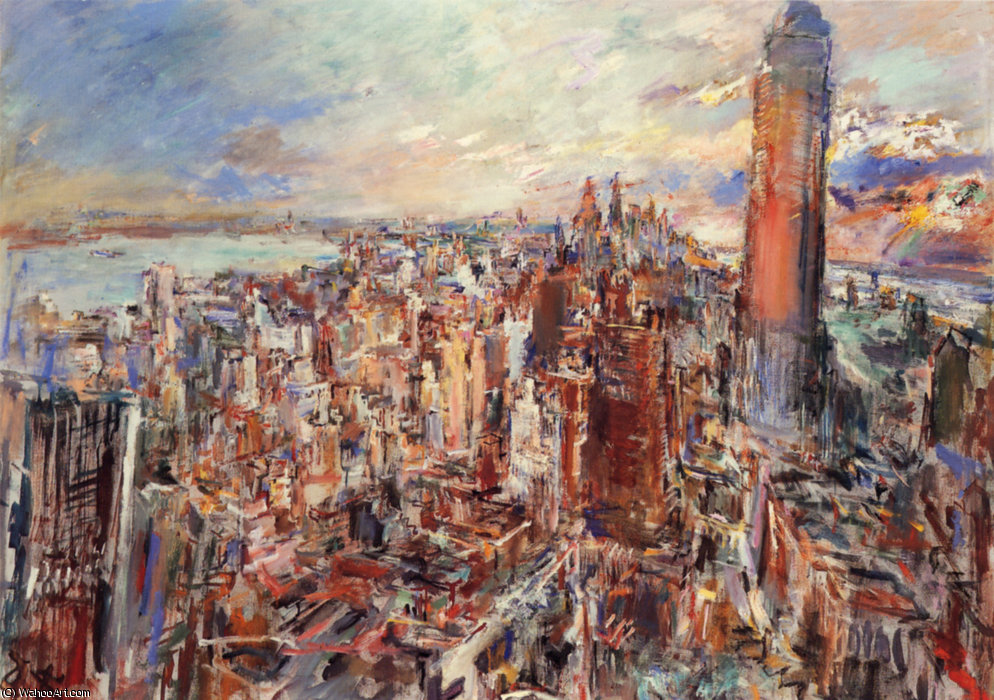 Londres, Vue De La Tamise À Partir De Shell-mex House, London, Sight Of The Thames Starting From Shell-mex House, Huile Sur Toile, — Oskar Kokoschka