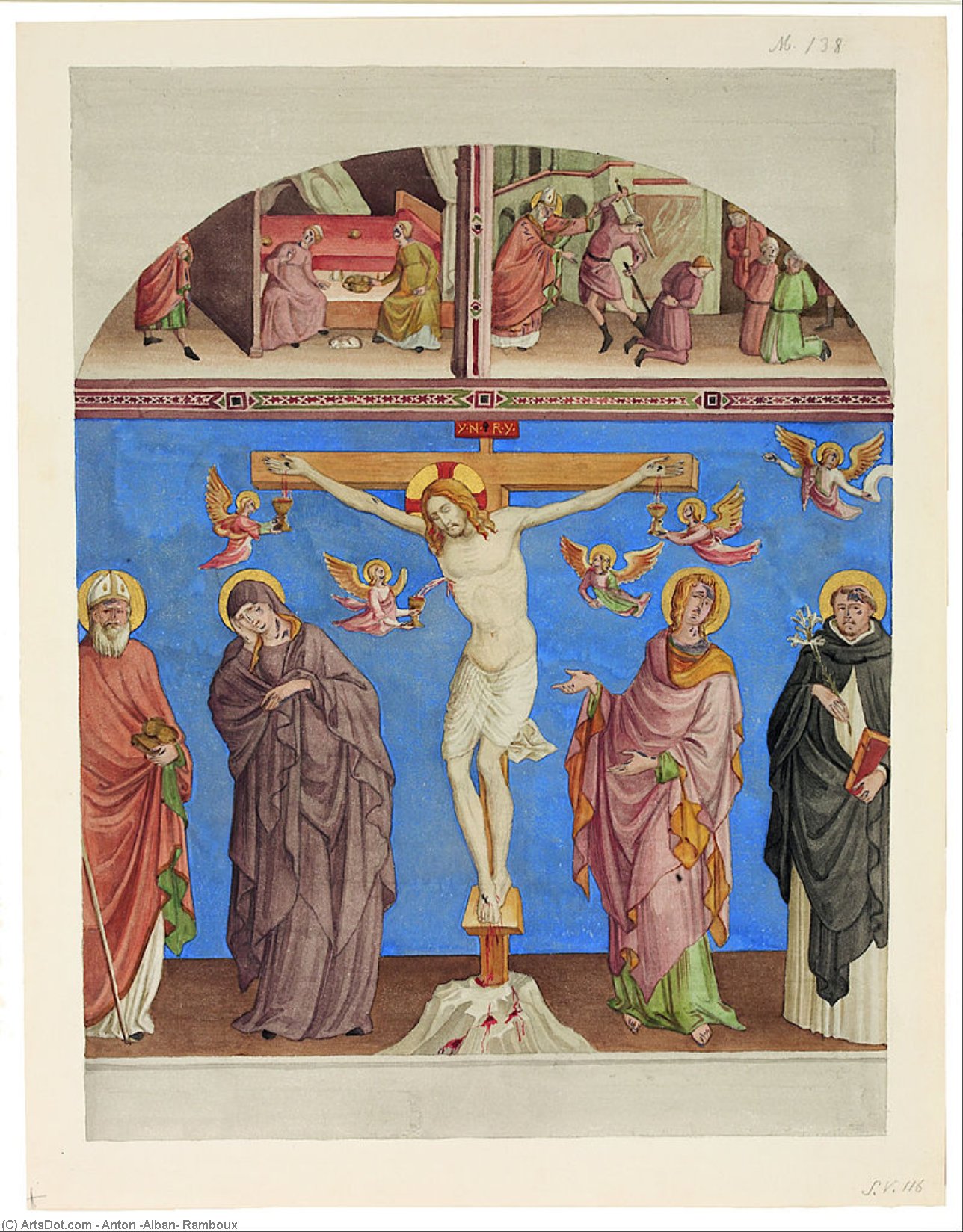 Christ On The Cross In The Church Of S. Domenico In Arezzo — Anton (alban) Ramboux