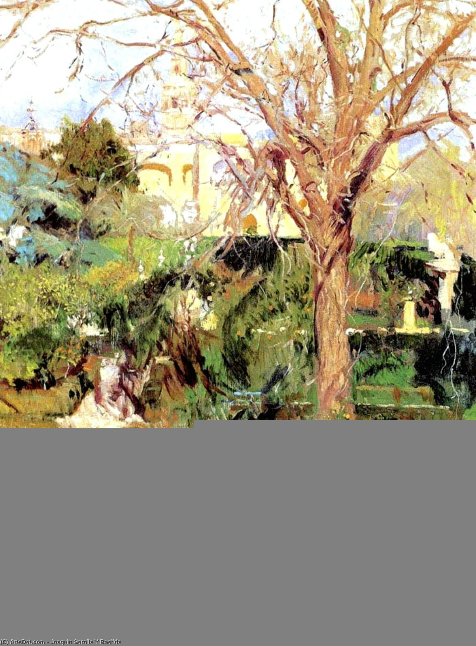Gardens Of The Alcázar Of Seville In Wintertime — Joaquín Sorolla Y Bastida