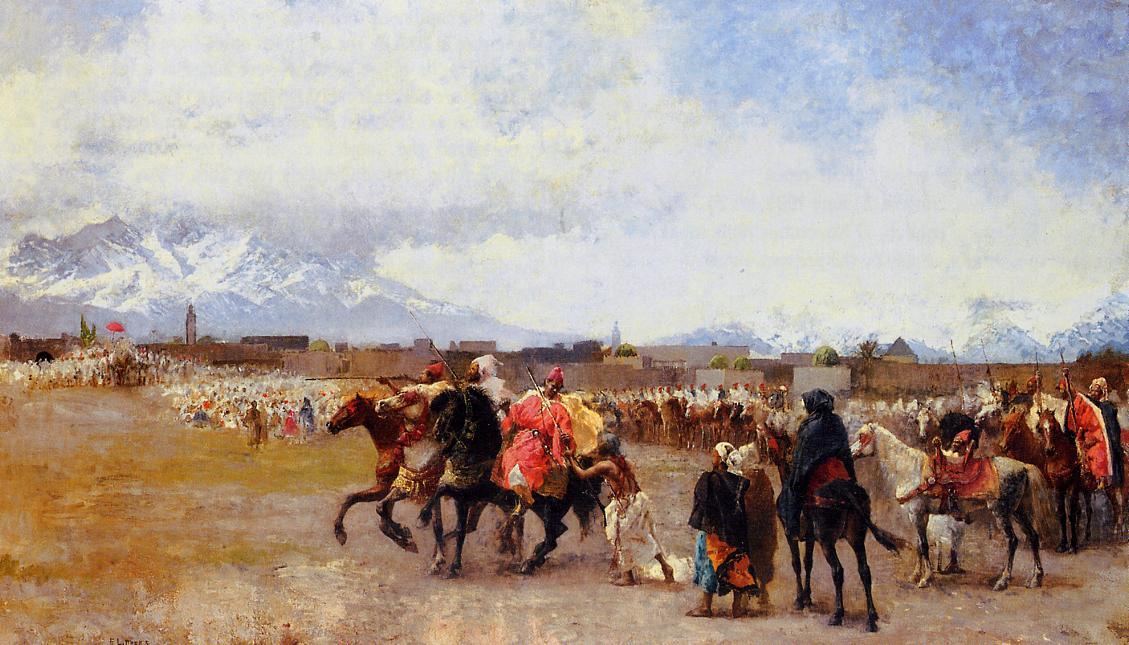 Powder Play - City Of Morocco, Outside The Walls — Edwin Lord Weeks