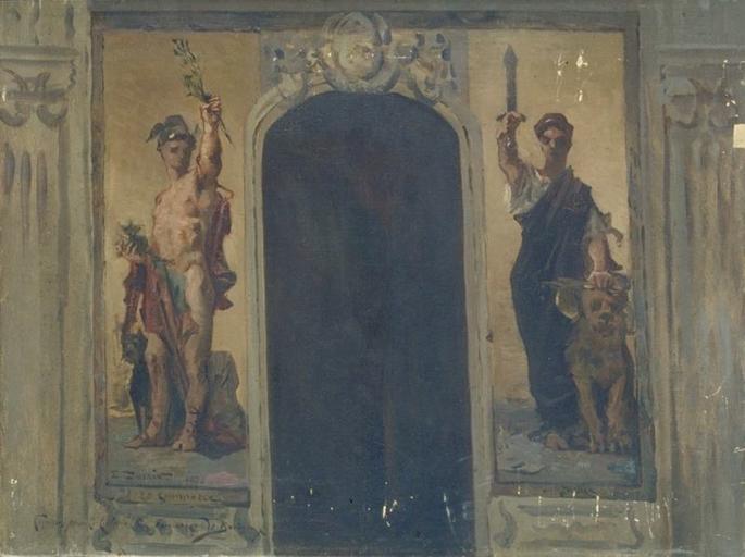 Esquisse Pour La Decoration Du Tribunal De Commerce — Dupain Edmond Louis