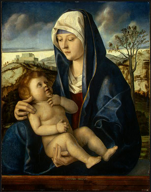 Bmadonna And Child In A Landscape — Giovanni Bellini