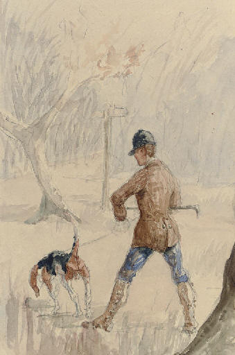 Hunter And Dog — Henri De Toulouse-lautrec