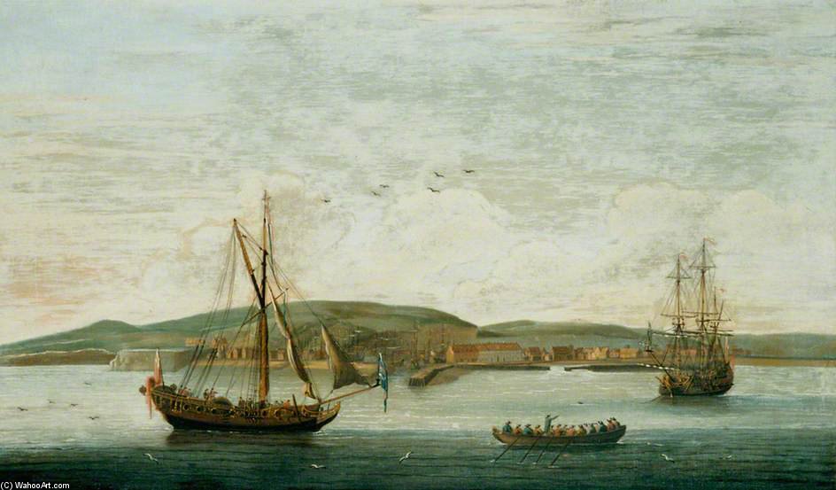 Men O' War Off Newhaven, Sussex — John Thomas Serres
