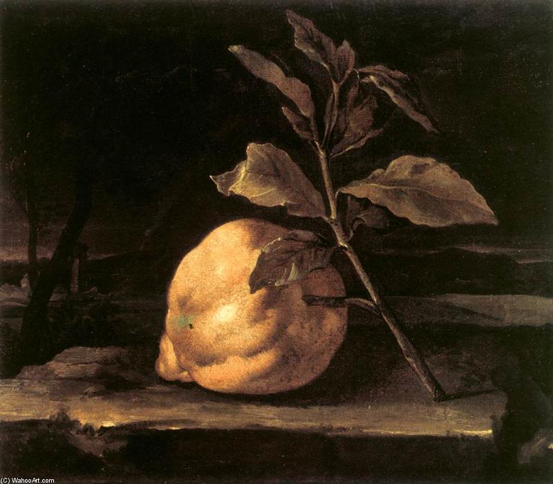 Large Citron In A Landscape — Bartolomeo Bimbi