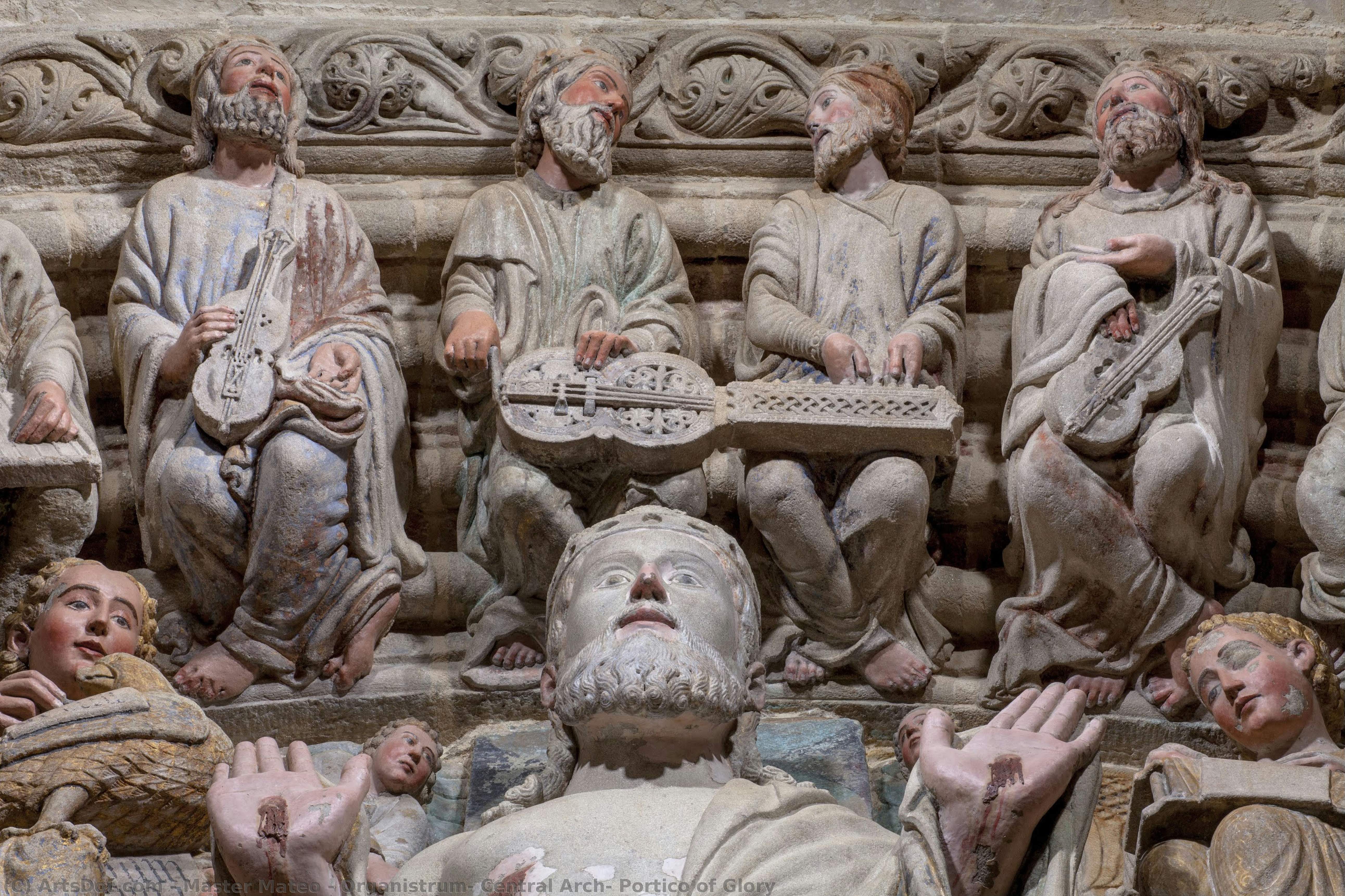 Organistrum, Central Arch, Portico Of Glory — Master Mateo