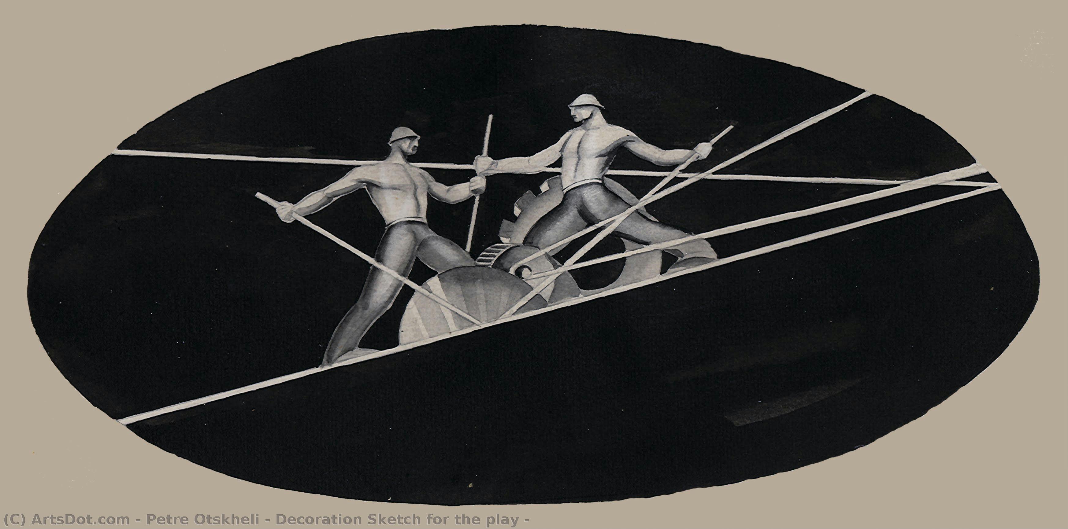 Decoration Sketch For The Play — Petre Otskheli