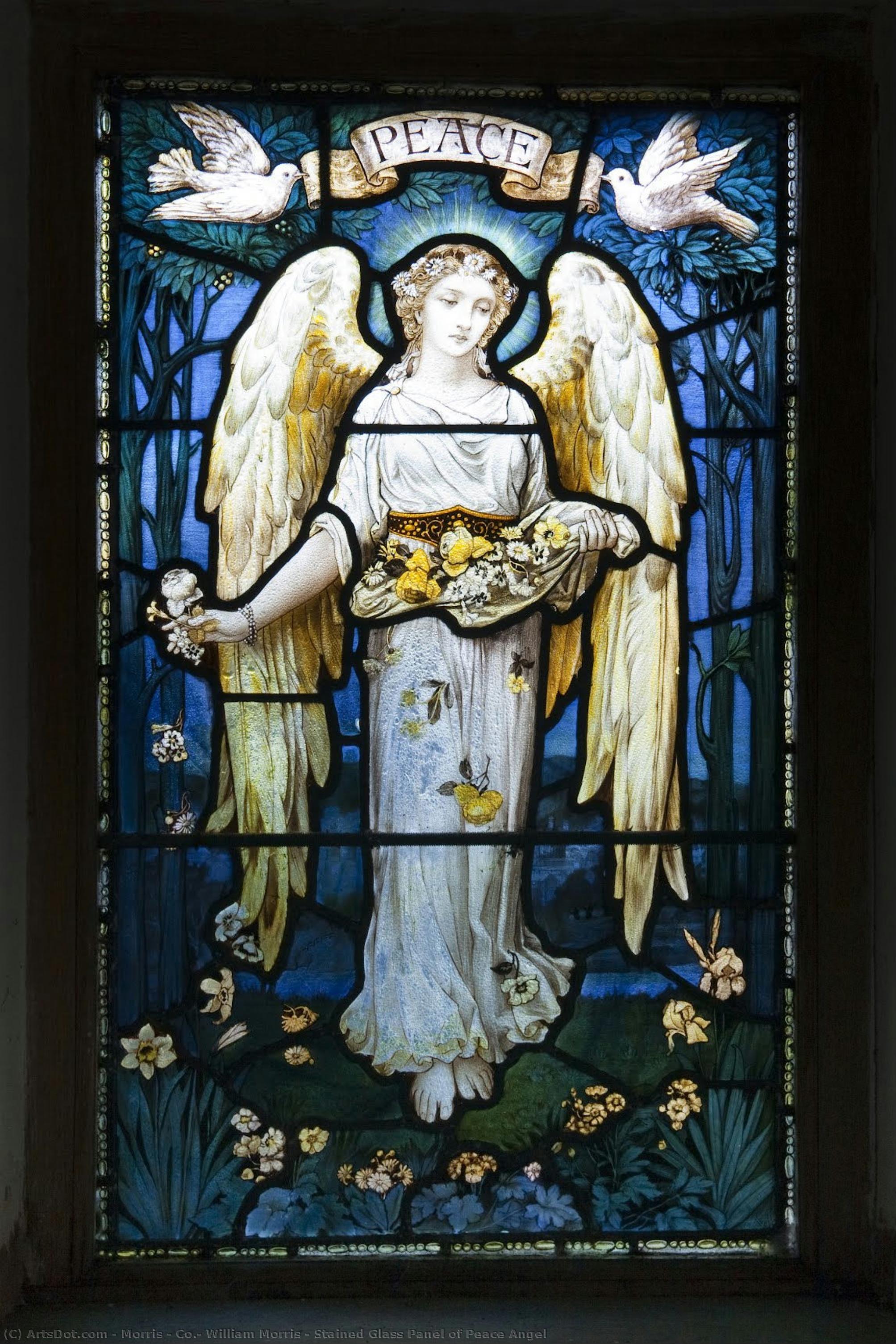 Stained Glass Panel Of Peace Angel — William Morris
